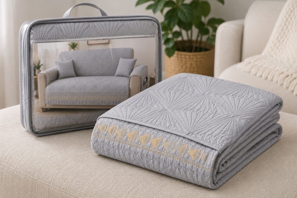`Gray Couch Cover for Dogs sofa protector available on Amazon`
