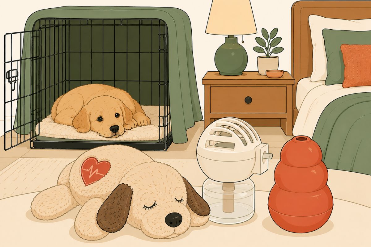 snuggle puppy heartbeat toy and comfort items for crate training