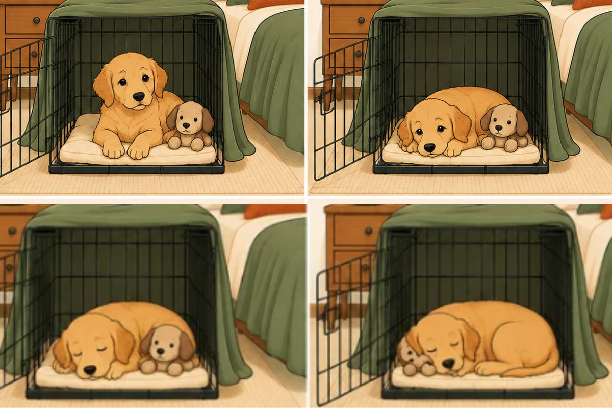 night by night timeline for puppy crate training